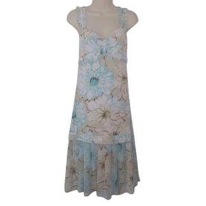 Svetlana Floral Drop Waist Ruffle Hem Dress